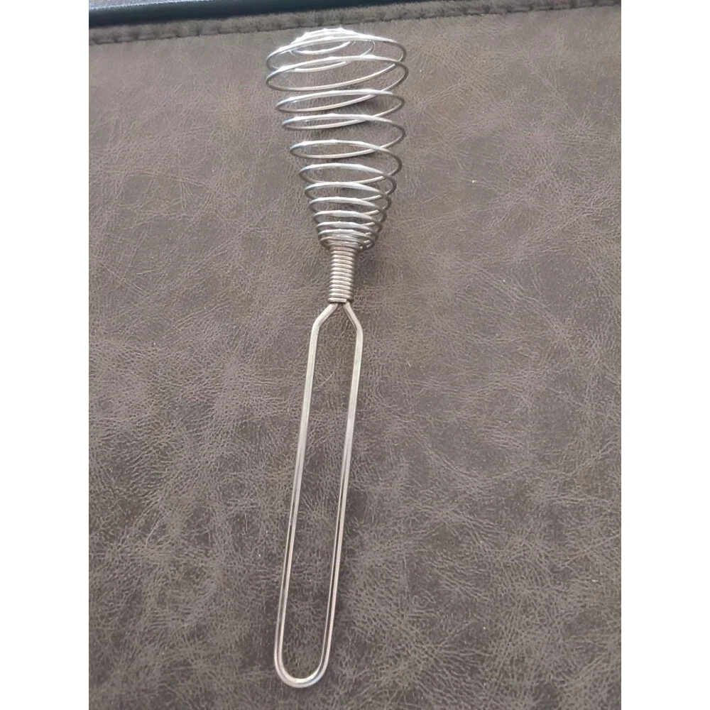 Vtg French Coil Whisk Spring Stainless Steel Cooking Utensil